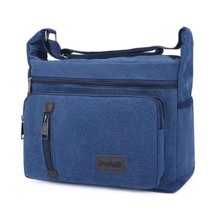 Simple Layered Retro Fashion Men's Messenger Bag