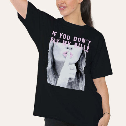 Ladies Printed Short Sleeve T-Shirt Top