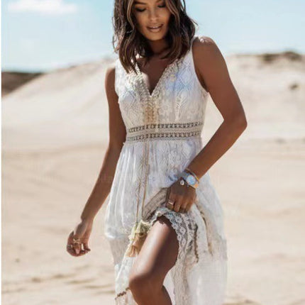 Lace Panel Waist Cut Out Dress