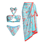 Women's Slim Split Floral Bikini Suit