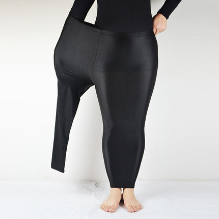 Nylon Plus-sized Plus Size High Waist Leggings