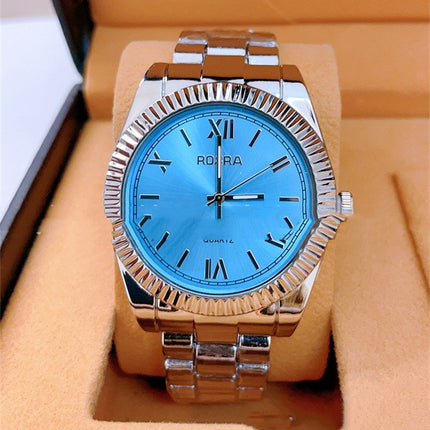 Foreign Trade Roman Scale Men's Steel Strap Watch In Stock Wholesale Rosra Fashion Fashion Quartz Couple Watch