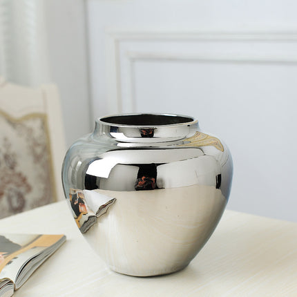 Decoration Soft Decoration Art Ceramic Gilded Silver Vase