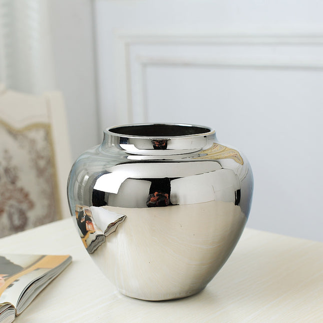 Decoration Soft Decoration Art Ceramic Gilded Silver Vase