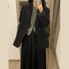 Solid Color Loose Casual Women's Suit Jacket