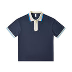 Navy Blue Beige Apricot