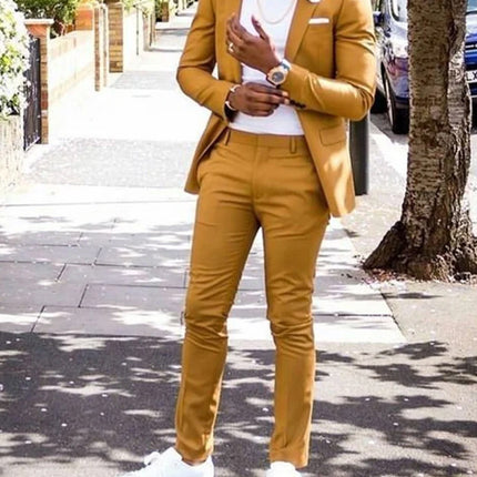 Two-piece Digital Printing Suit With Two Buttons Suit