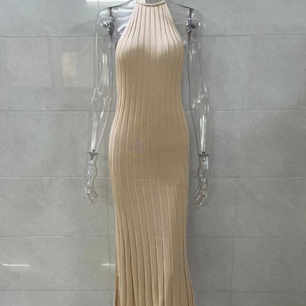 Summer American Knitted Pleated Dress Women