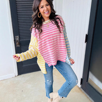 Women's Casual Printed Round Neck Long Sleeve Warm Sweater