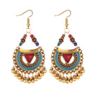 Indian Style Oil Dripping Metal Ball Earrings