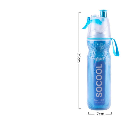 500ml Outdoor Cycling Running Water Drinking Bottle Misting Spray Healthy Sports Bottles