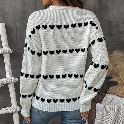 Sweet Cute Casual Dating Long Sleeve Love Sweater For Women