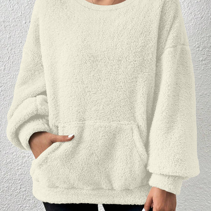 Fashion Solid Color Round Neck Long Sleeve