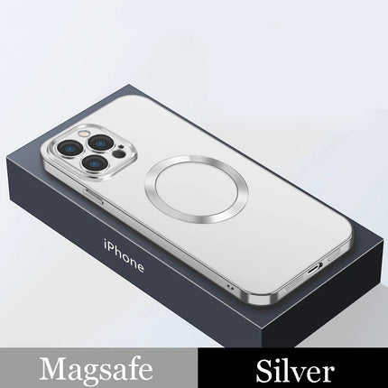 Electroplating Dust Net Wireless Charging Magsafe Magnetic Mobile Phone Case
