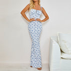 White background blue white / XS