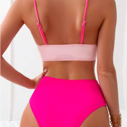 Split Swimsuit Color Matching Color Contrast Bikini Bikini Swimsuit