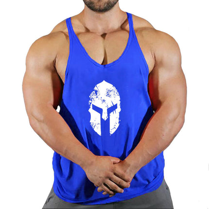 Fitness Men's Loose Sports Waistcoat Sleeveless I-shaped Hurdle Training Clothes Thin Strap Vest