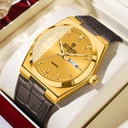 Brown Leather Gold