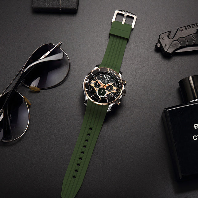 Multifunctional Timing Luminous Waterproof Silicone Sports Watch