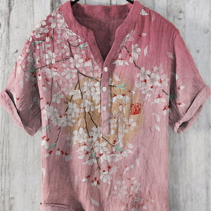 Plus Size Digital Printing Men's Short Sleeve