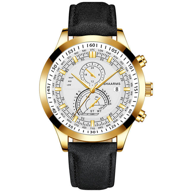 Men's Casual Simple Belt Watch