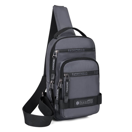 Men's One-shoulder Oxford Cloth Travel Casual And Lightweight Chest Bag