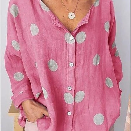 Women's Polkadot Cardigan Fashion Printed Shirt