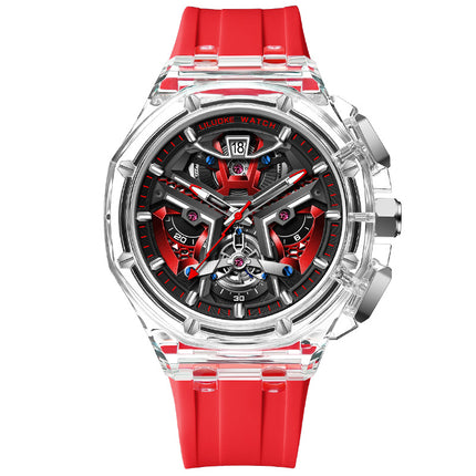 High-Grade Three-Dimensional Hollow Carved Luminous Quartz Watch