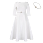 Women's European And American Solid Color Large Swing Skirt Temperament Dress