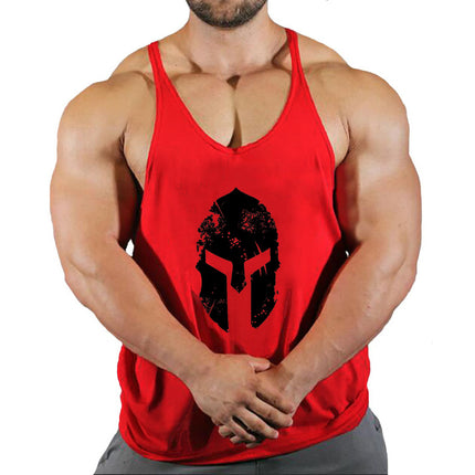 Fitness Men's Loose Sports Waistcoat Sleeveless I-shaped Hurdle Training Clothes Thin Strap Vest
