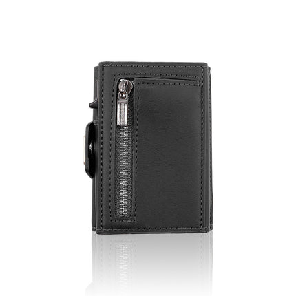 First Layer Cowhide Tri Fold Card Holder Large Capacity