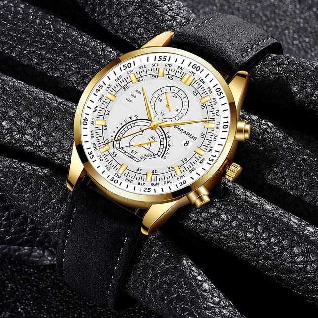 Men's Casual Simple Belt Watch