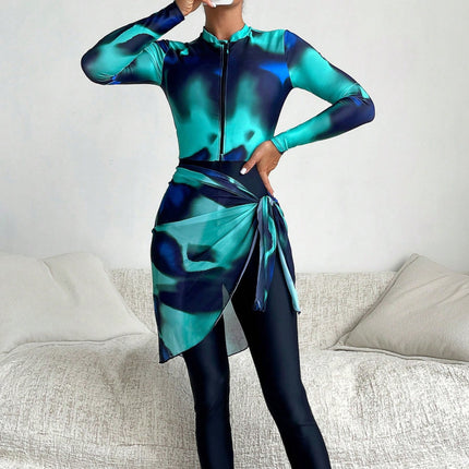 Conservative Swimwear Long Sleeve Surfing Suit Sports Sun Protection