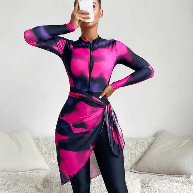 Conservative Swimwear Long Sleeve Surfing Suit Sports Sun Protection