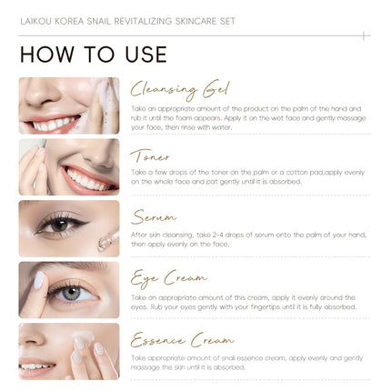 Snail Skin Care Five-piece Set Face