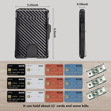 Men's Hot Sale Card Holder Metal Magnetic Flip Wallet