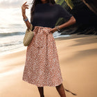 All-match And Sweet Half Turtleneck Leopard Print Color-matching Dress