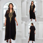 Outerwear Cover-up Rayon Embroidery Plus Size Long Dress Women