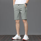 Summer Ice Silk Ultra-thin Middle Pants Men's Loose Track Pants Casual Breeches Beach Shorts Men's Shorts