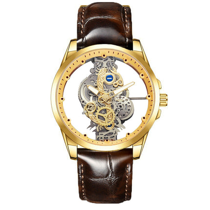 Double-sided Transparent Cutout Automatic Men's Mechanical Watch