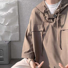 Summer Menswear Hooded Short Sleeve T-shirt Men's Plus Size Half Sleeve