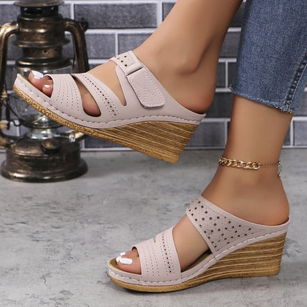 Wedge Plus Size Women's Platform Round Toe Sandals