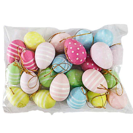 Striped Spotted Easter Plastic Egg Cartoon Decoration