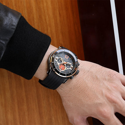 Multifunctional Timing Luminous Waterproof Silicone Sports Watch