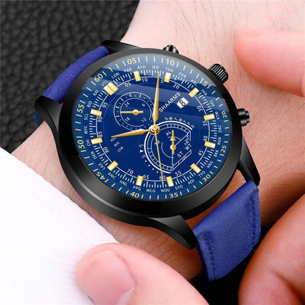 Men's Casual Simple Belt Watch