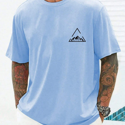 Men's Casual Loose Round Neck 3D Digital Printing Short Sleeve