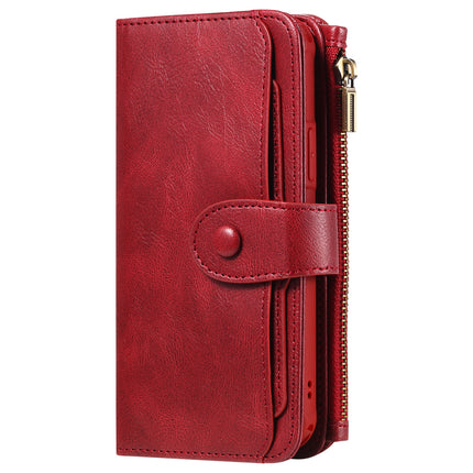 Applicable To 16 Mobile Phone Leather Case Retro Multi-function Card Wallet Split Magnetic Anti-fall Shell