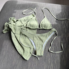 Swimsuit Backless Drawstring Banded Bikini Suit
