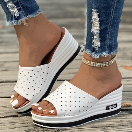 Female Stylish Peep Toe Wedge Sandals