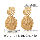 Color Retention Copper Plating 18K Real Gold Overlapping Design Double Layers Loving Heart Earrings